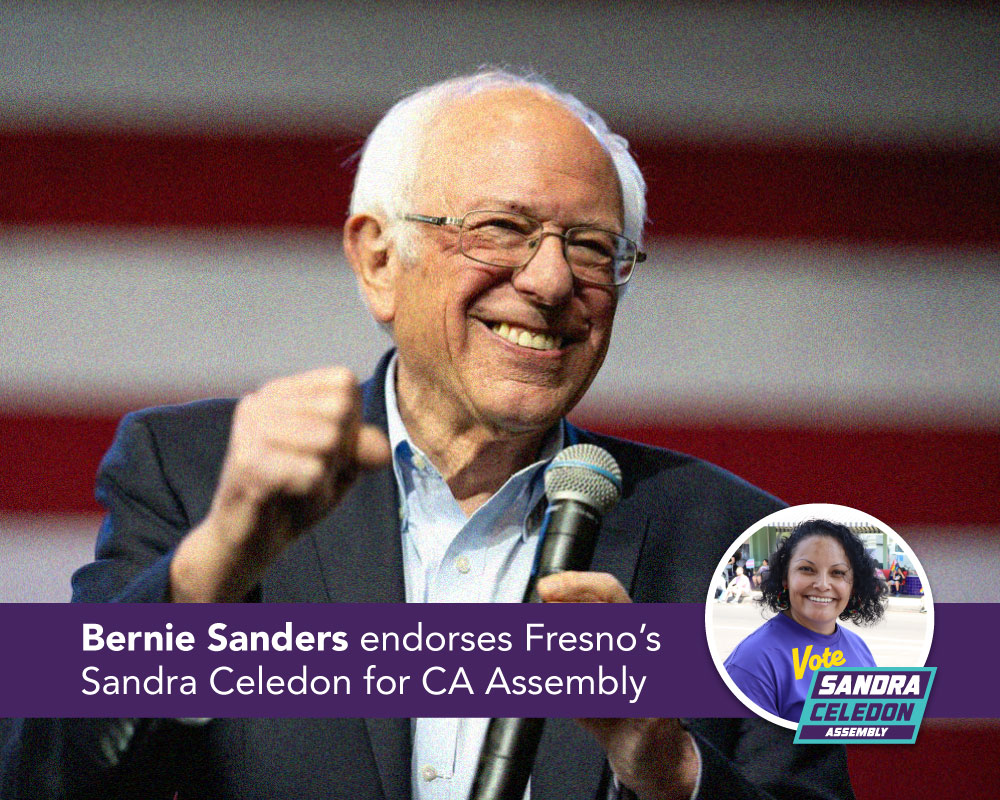 Senator Bernie Sanders has endorsed Sandra Celedon for State Assembly. Both figures believe that real, lasting change is built from the bottom up.
